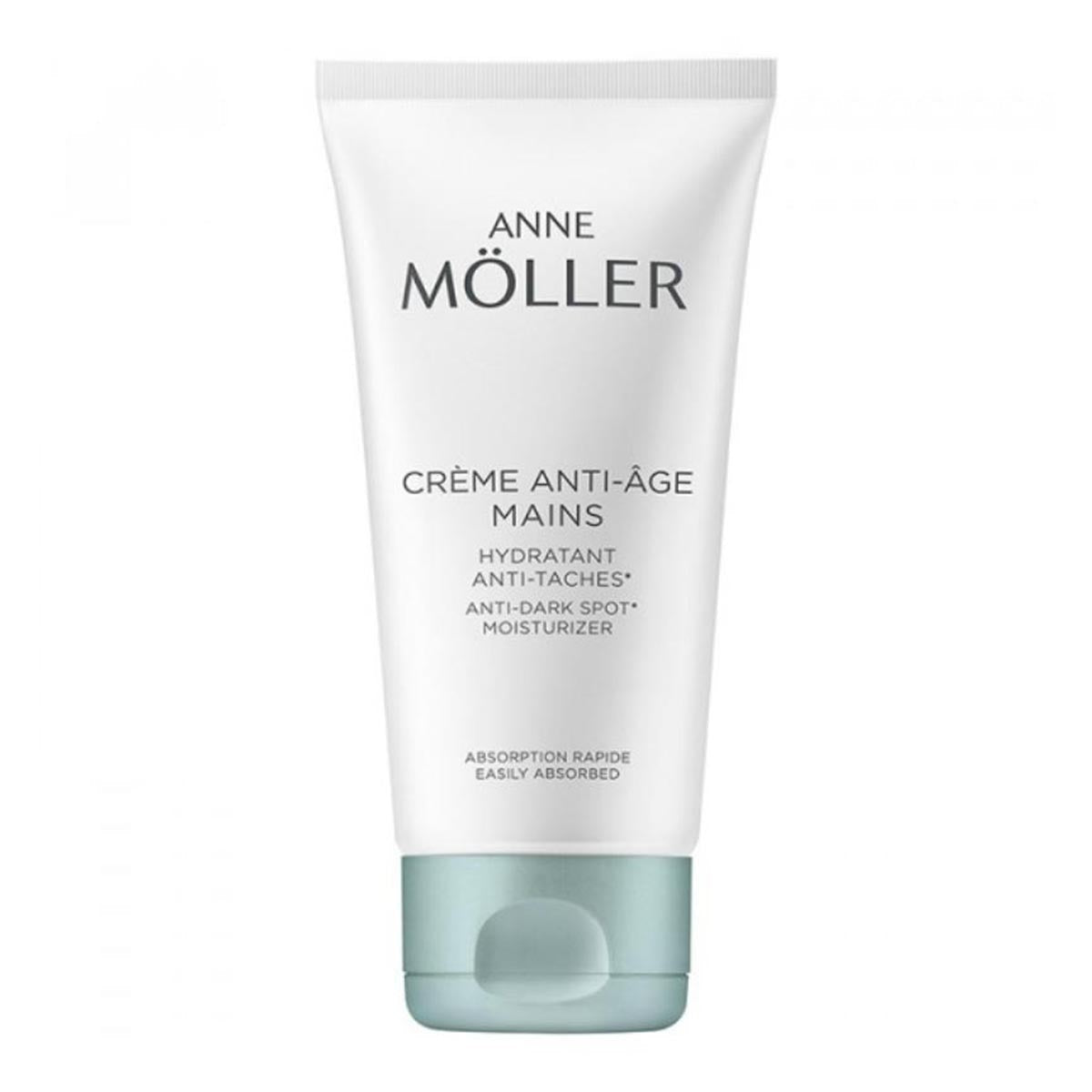 Anne Moller Antiaging Hand Cream in 100ml tube, featuring smooth texture and elegant packaging from Jag Couture London New York.