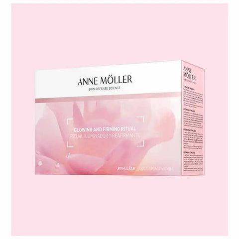 Set of four Anne Möller Glow Firming Cream SPF15 50ml jars, skincare product by Jag Couture London and New York.