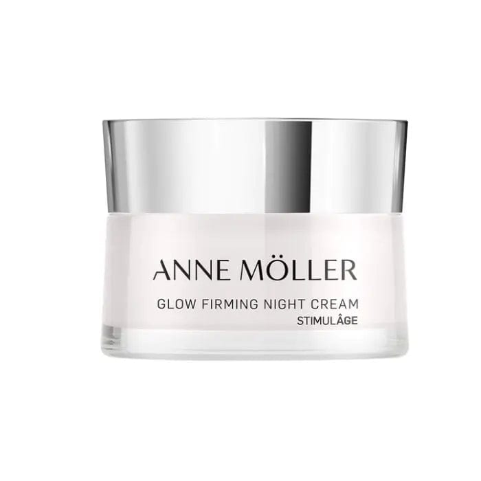 Anne Möller Glow Firming Night Cream 50ml jar, smooth texture and elegant packaging from Jag Couture London - New York.