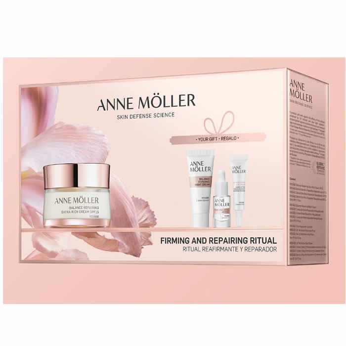 Set of four Anne Möller Rosage Day Extra Rich Cream 50ml jars, featuring luxurious skincare from Jag Couture London New York.