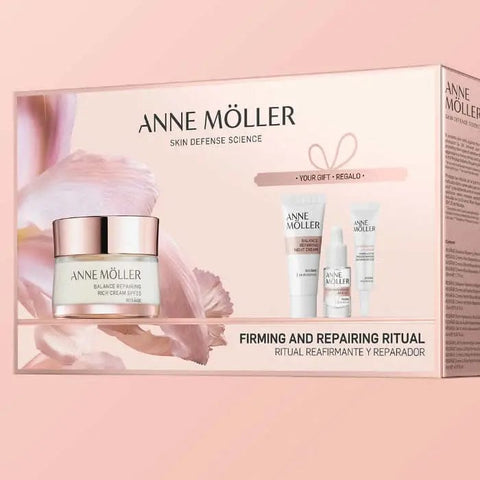 Set of four Anne Möller Rosage Day Rich Cream 50ml jars, featuring luxurious skincare packaging and branding from Jag Couture London New York