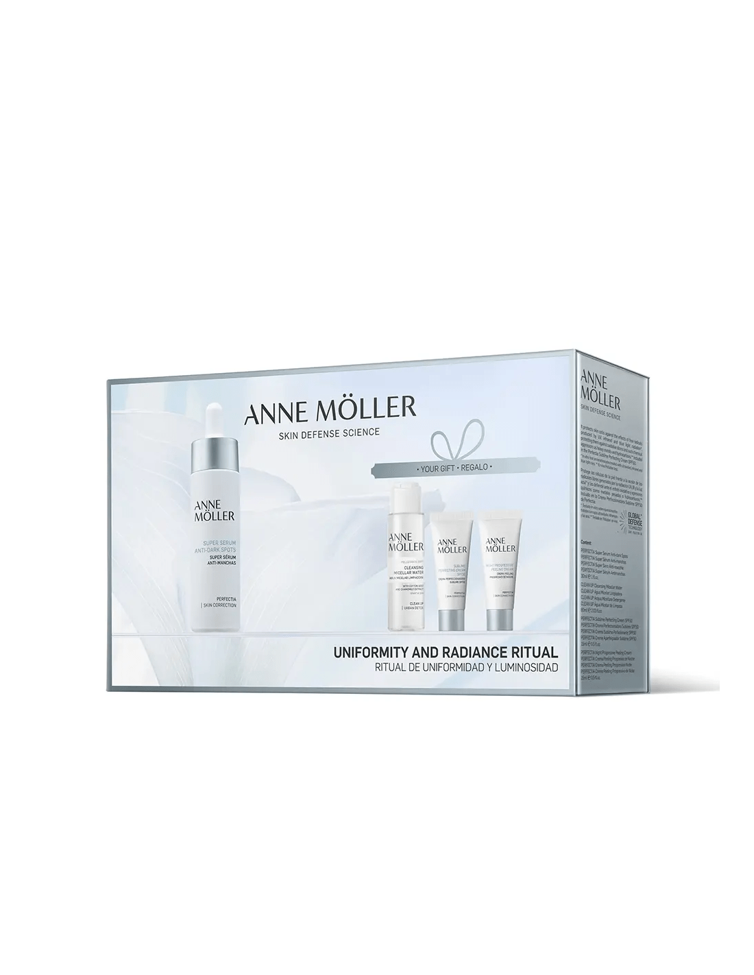 Anne Möller Living Perfectia Day and Night Ritual set featuring 50ml bottles, skincare products by Anne Möller.