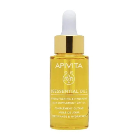 Jag Couture London Apivita Beessential Oils Day Oil in 15ml bottle, skin supplement for strengthening and moisturizing.