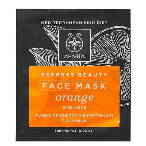 Jag Couture London New York Apivita Brightening Face Mask with Orange, two 8ml tubes, hydrating and revitalizing skincare treatment.