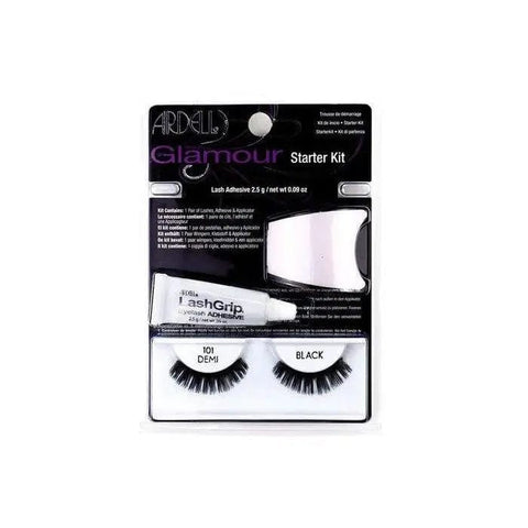 Set of three Ardell Glamour Lashes 101 Demi Black false eyelashes by Jag Couture London - New York, shown in a close-up image.
