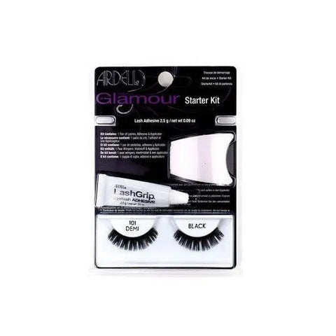 Set of three Ardell Glamour Lashes 101 Demi Black false eyelashes by Jag Couture London - New York, displayed in a box.