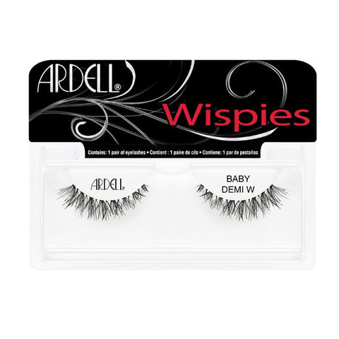 Pair of Ardell Wispies Baby Demi W false eyelashes by Jag Couture London with natural, wispy lash design for a subtle enhancement.