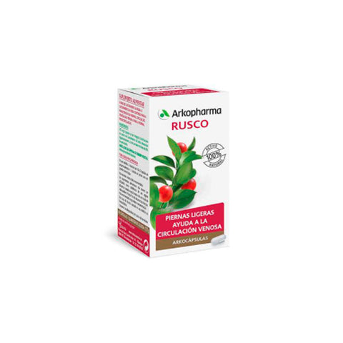 Arkopharma Rusco 45 capsules, dietary supplement in a bottle, designed for health support, branded by Jag Couture London New York