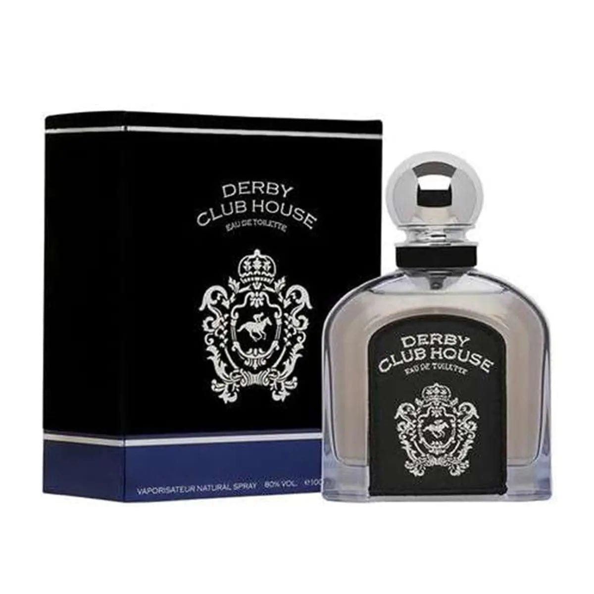 Armaf Derby Club House Eau De Toilette 100ml spray by Jag Couture London, featuring a sleek bottle and elegant packaging.