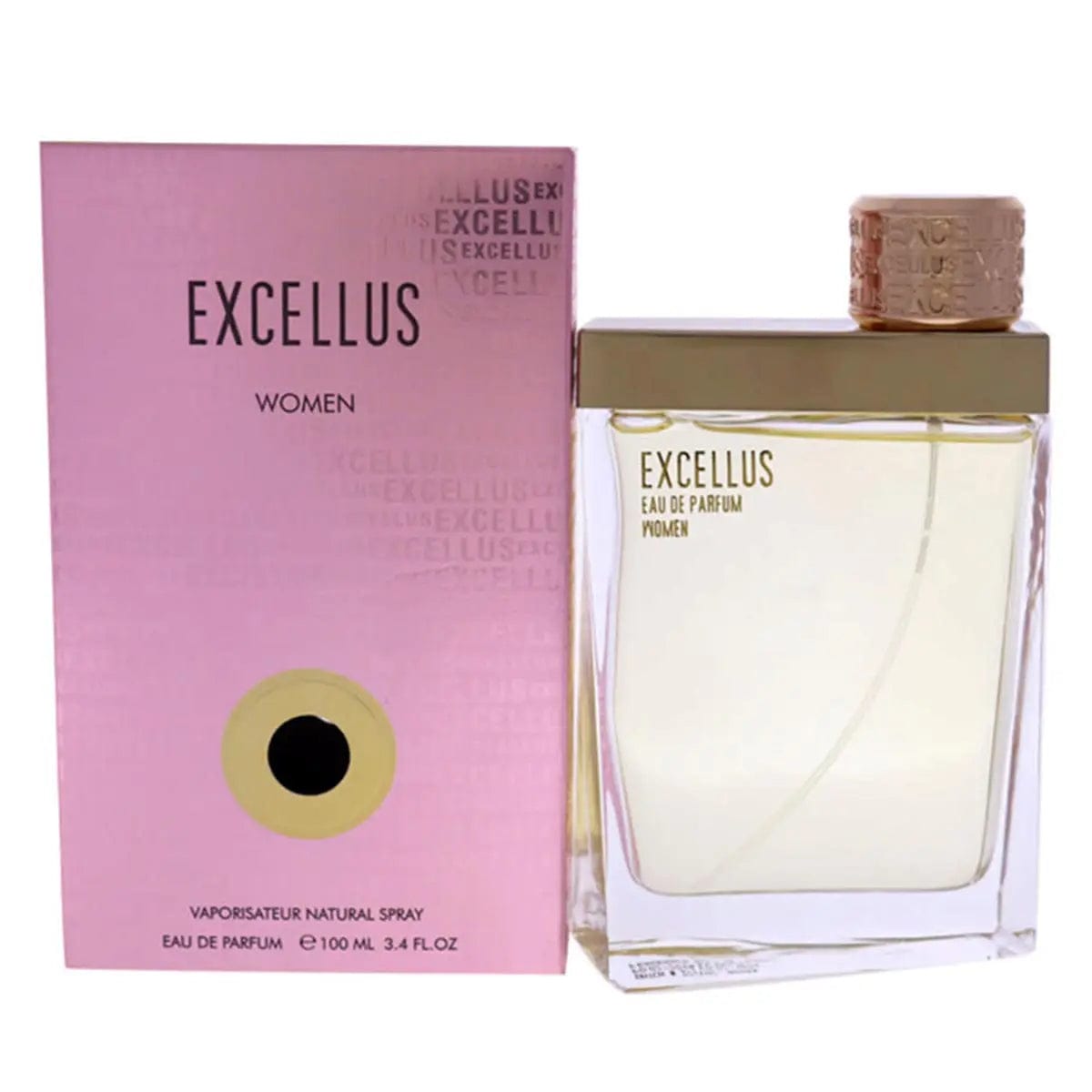 Armaf Excellus Women Eau De Parfum 100ml spray by Jag Couture London New York, elegant fragrance bottle on white background.