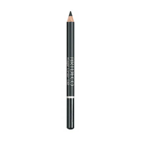 Artdeco Kajal Liner 02 Black in 1.1g, featuring a sleek black eyeliner pencil with a smooth application from Jag Couture London.