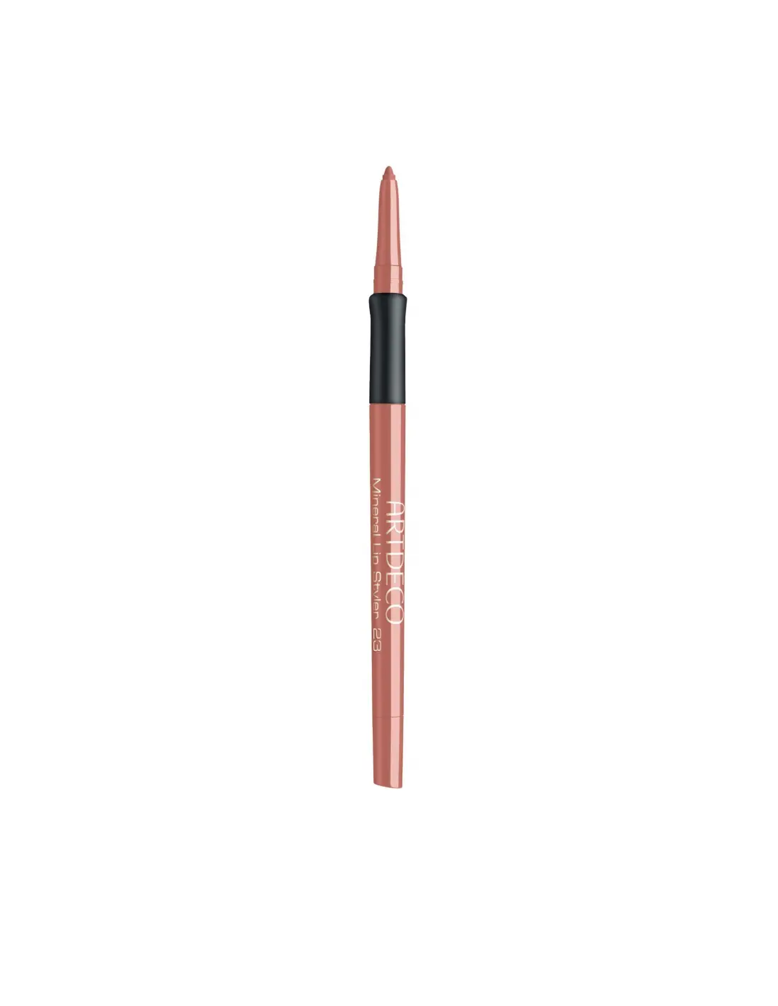 Artdeco Lip Liner Mineral Styler by Jag Couture London - New York, close-up of the sleek, black lip liner pencil.
