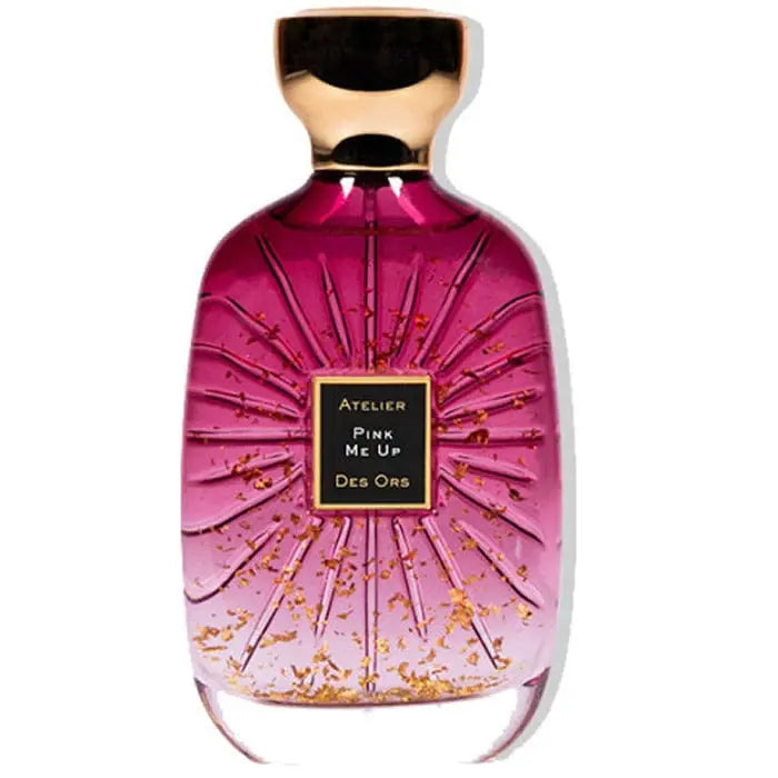 Atelier Des Ors Pink Me Up Eau de Parfum spray in 100ml bottle, showcasing the elegant fragrance bottle design.