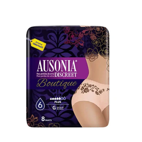 Ausonia Discreet Boutique Braguitas Panties in a pack of 8 from Jag Couture London New York, showcasing soft fabric and comfortable fit.