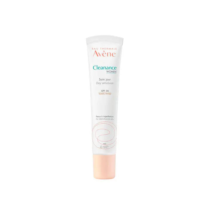 Avène Cleanance Women Cr Colour SPF 30 moisturizer in 40ml jar, featuring smooth texture and light coverage for skin.