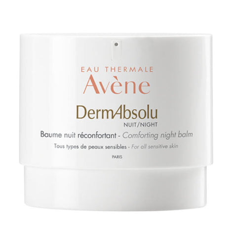 Avene DermaAbsolu Comforting Night Balm in 40ml jar, featuring a smooth, soothing skincare product for overnight hydration.