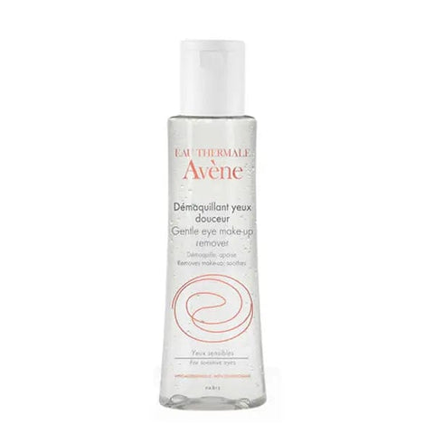 Avene Gentle Eye Makeup Remover 125ml by Jag Couture London New York, showing the clear bottle with label and removable cap.