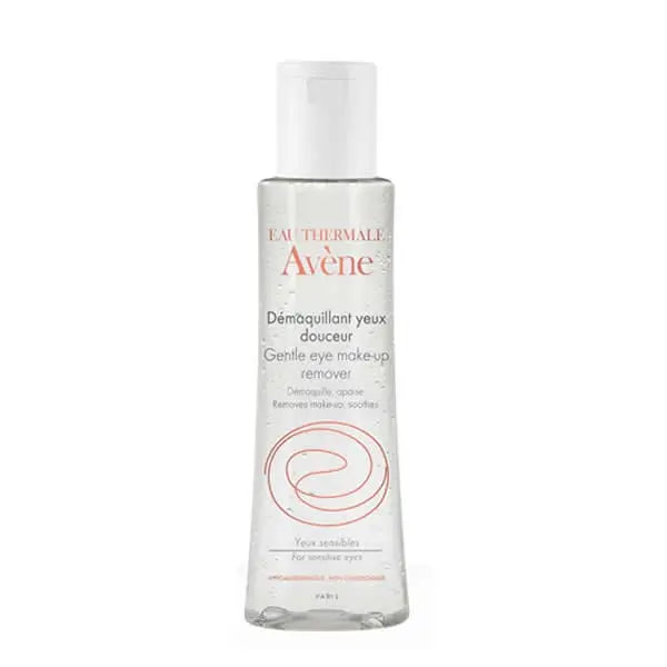 Avene Gentle Eye Make Up Remover 125ml bottle with label, designed for delicate eye makeup removal, by Jag Couture London New York.