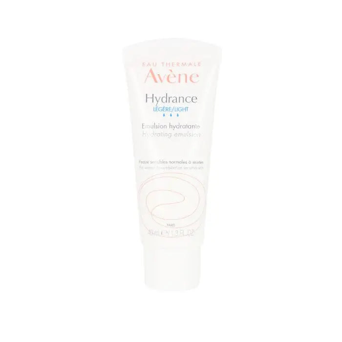 Avene Hydrance Optimale Light Hydrating Cream in a 40ml jar, featuring a smooth, light moisturizer with a clean, minimalist design.