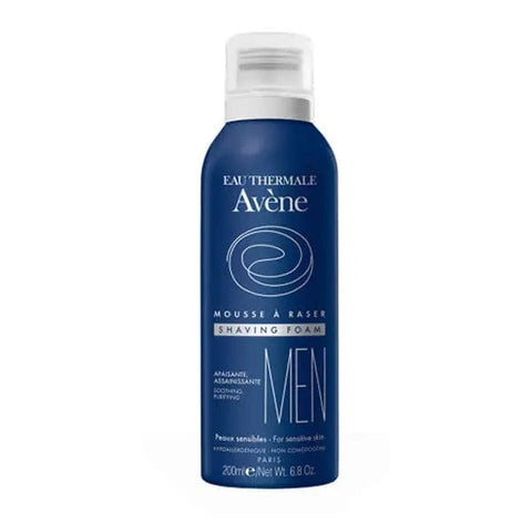 Avène Men Shaving Foam in a 200ml tube, featuring smooth, foaming texture for a comfortable shaving experience.