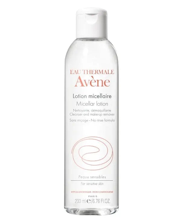 Avène Micellar Lotion cleanser and makeup remover in a 200ml bottle, gentle skincare product from Jag Couture London - New York.