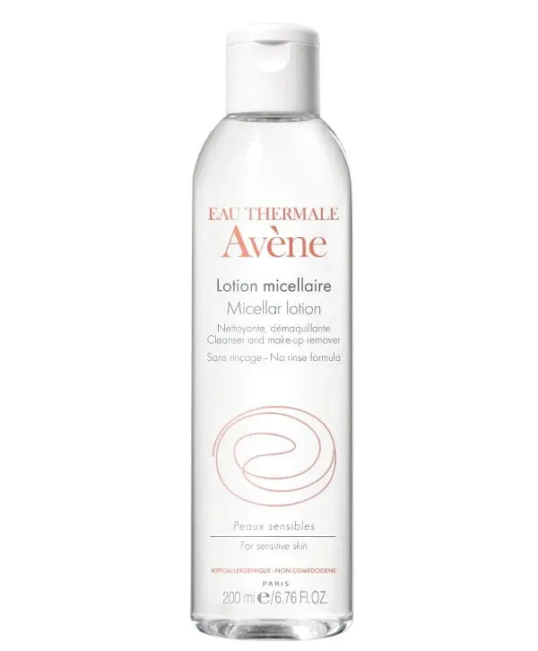 Avène Micellar Lotion cleanser and makeup remover in a 200ml bottle, designed for gentle skincare and makeup removal.