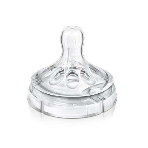 Two units of Avent Natural Nipple Slow Flow SCF65227 for 1+ months, designed for baby bottles, by Jag Couture London - New York.