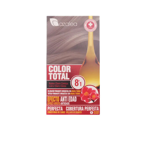 Jag Couture London-New York Azalea Color Total 8.1 Ash Light Blond Hair showcasing smooth, shiny light blond hair with ash tones.