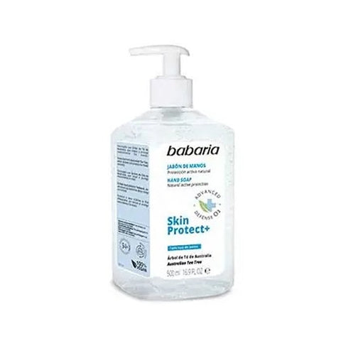 Jag Couture London New York Babaria Skin Protect+ Hand Soap 500ml bottle with pump dispenser for gentle hand cleansing