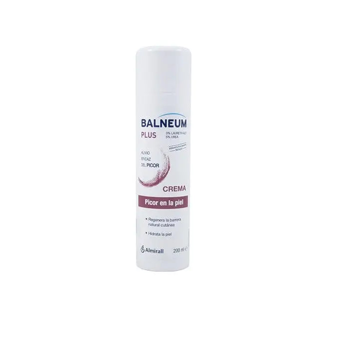 Balneum Plus cream 200ml jar by Jag Couture London New York, moisturizing skin care product with a white and blue container.