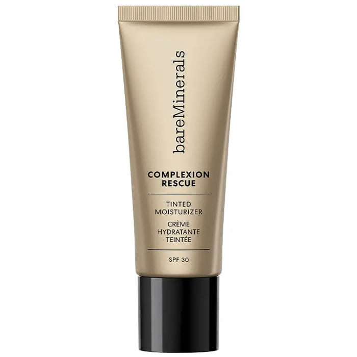 Bareminerals Complexion Rescue Tinted Hydrating Gel Cream in Birch with SPF 30, 35ml, shown in a sleek jar with a natural finish.