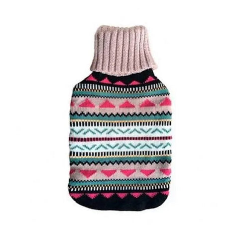 Jag Couture London hot water rubber bag 2L for soothing warmth, made of durable rubber with a soft fabric cover.