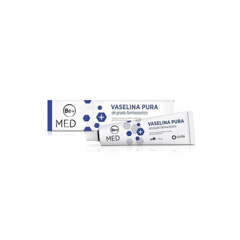 Jag Couture London New York BE+Med Pure Vaseline 60g jar, smooth petroleum jelly for skincare and moisturization.