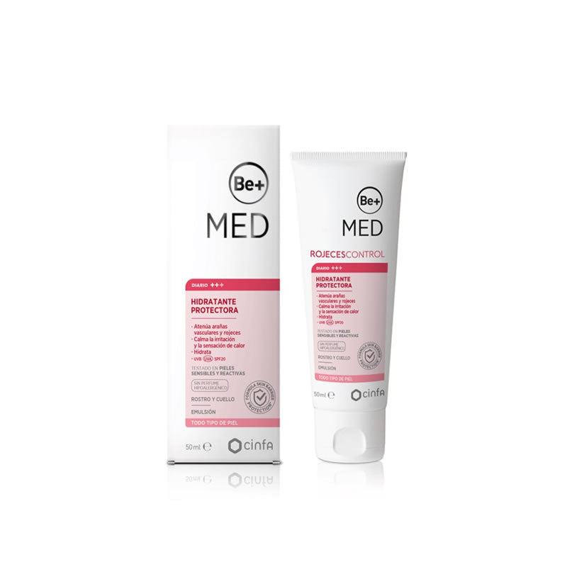 Jag Couture London BE+Med Redness Control Hydration SPF20 50ml skincare product with redness-reducing and hydrating features.