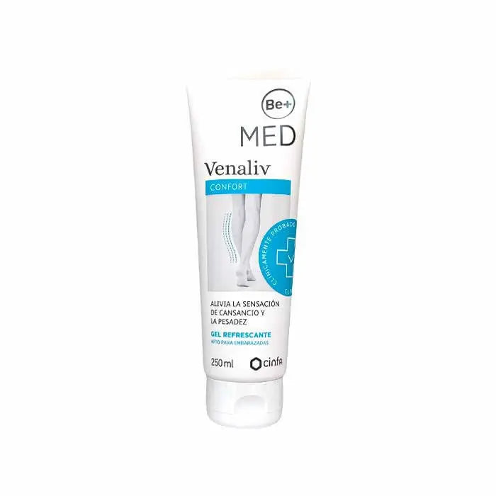 Jag Couture London New York BE+ Venaliv Comfort Gel for tired legs, 250ml, soothing gel in a clear tube