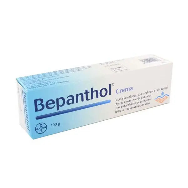 Bepanthol Cream 100g jar with label, skincare product from Jag Couture London New York, smooth cream inside a white jar