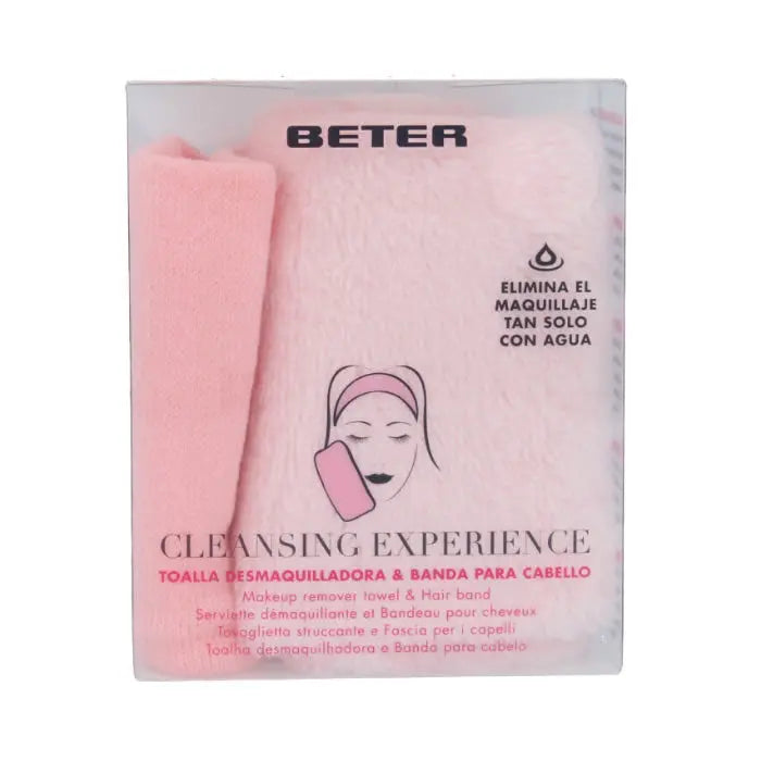 Jag Couture London-New York Beter Cleansing Experience makeup remover towel and hair band for gentle facial cleansing and skincare.