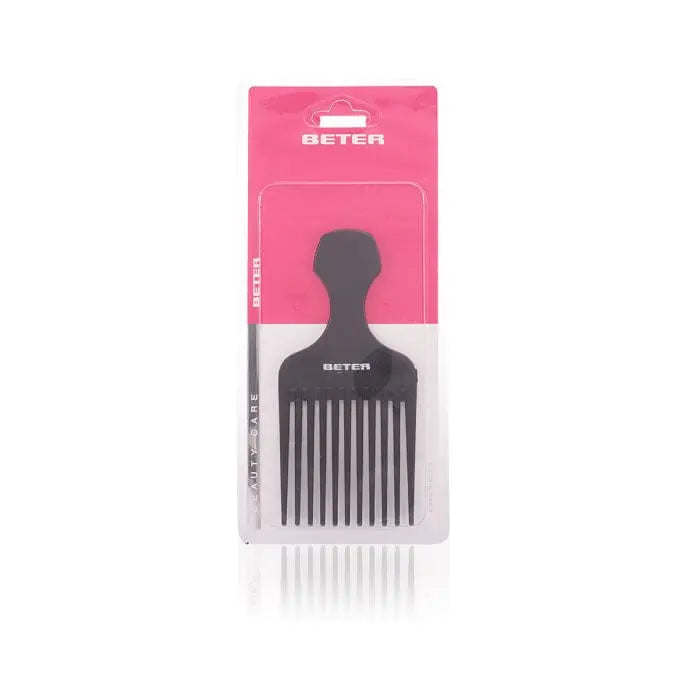 Jag Couture London - New York Beter Double Prong Afro Comb, 18cm, with sturdy double prongs for detailed Afro hair styling.