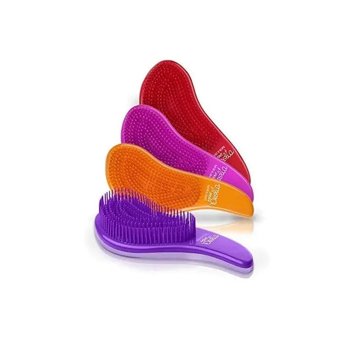 Jag Couture London Mini Deslia Detangling Brush, 14.8cm, with flexible bristles for gentle hair detangling and styling.