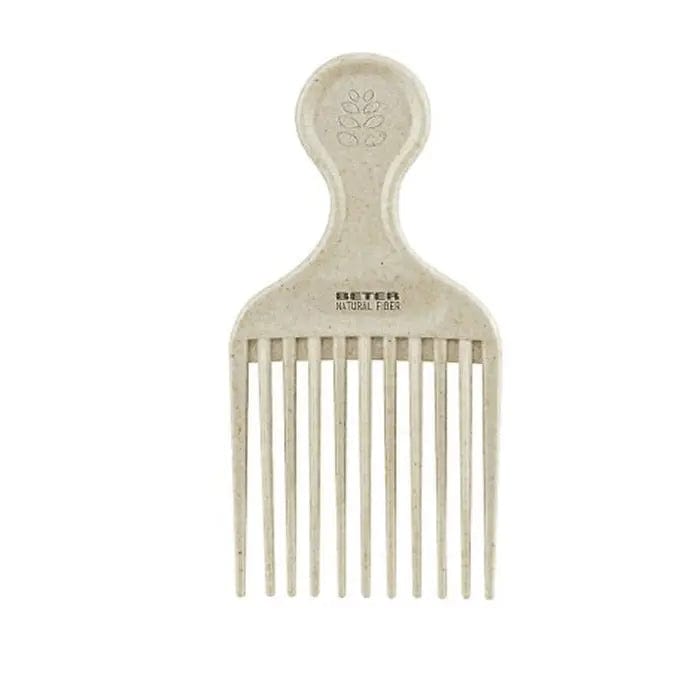 Jag Couture London New York Beter Peine Ahuecador in natural fiber beige, a handcrafted hair pick with a smooth finish.