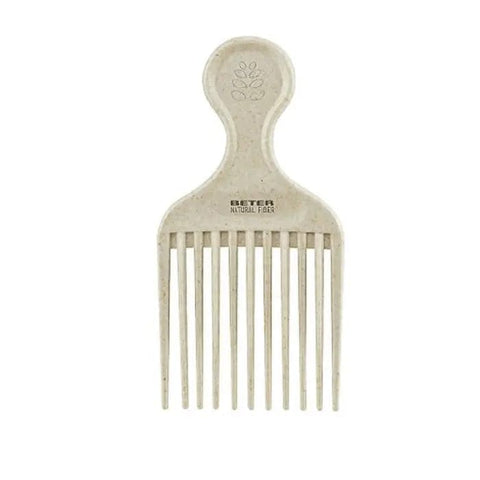 Jag Couture London New York Beter Peine Ahuecador in natural fiber beige, a handcrafted hair pick with a smooth finish.