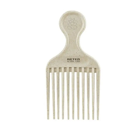 Jag Couture London-New York Beter Peine Ahuecador in beige natural fiber, showing the textured, handcrafted hair comb.