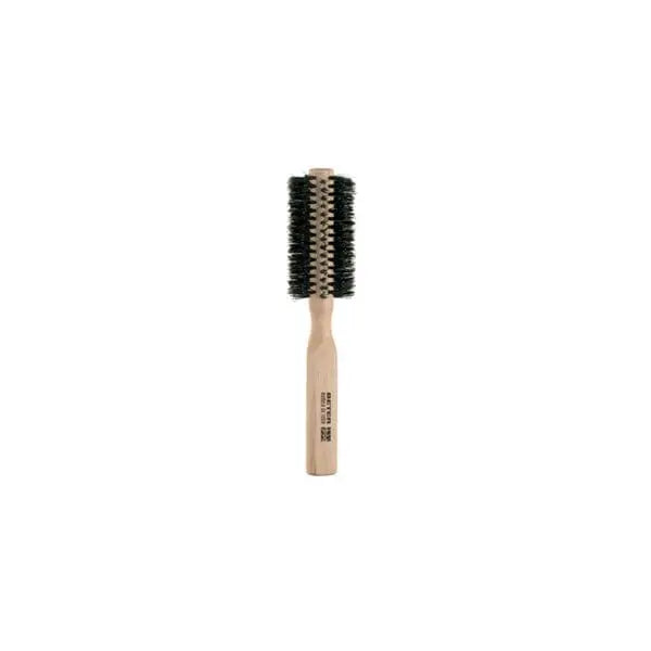 Jag Couture London New York Beter Round Brush with 45mm mixed bristles and oak wood handle, ideal for styling and smoothing hair.