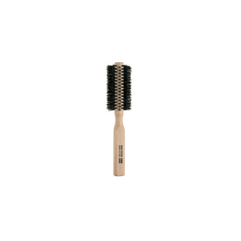 Jag Couture London round brush with mixed bristles and oak wood handle, 45mm diameter, for styling and blow-drying hair.