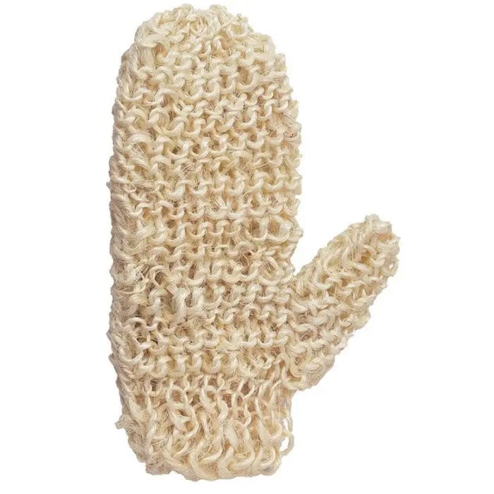 Jag Couture London - New York Beter Sisal Glove showing textured natural sisal material for exfoliation and skin care.