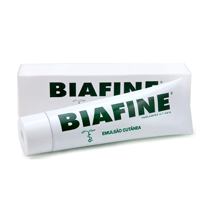 Jag Couture London Biafin Skin Emulsion 50ml bottle with pump dispenser, designed for skincare and hydration.
