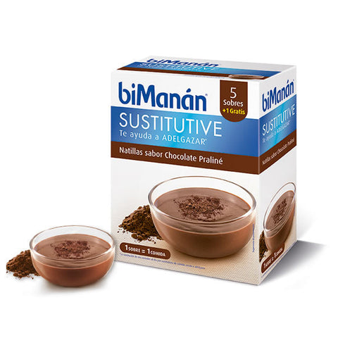 Bimanán Sustitutive Praline Custard 5 units in a box, featuring creamy custard and praline filling, by Jag Couture London New York