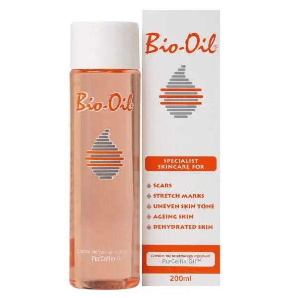 Bio-Oil for scars, stretch marks, and dehydrated skin in a 200ml bottle by Jag Couture London New York.