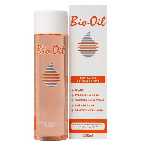 Bio-Oil for scars, stretch marks, and dehydrated skin in a 200ml bottle by Jag Couture London New York.