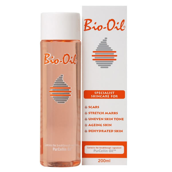 Jag Couture London Bio-Oil for scars, stretch marks, and dehydrated skin in 200ml bottle, skin nourishing and hydrating treatment.